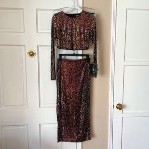 Multicolored Sequin Two-Piece Set from Coco Milano